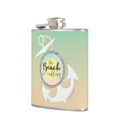 夏ビーチ航海のタイポグラフィ フラスク (左)