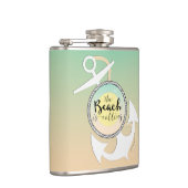 夏ビーチ航海のタイポグラフィ フラスク (右)