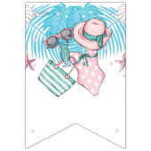 夏ビーチ誕生会 バンティングフラッグ (第1の旗)