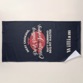 夏ビーチBBQピットマスターパパカスタム ビーチタオル (正面)