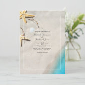 夏ビーチQRコードRSVP結婚式招待状 招待状 (スタンド正面)