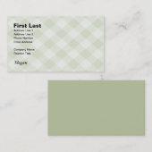 夏ピクニックギンガムテ市松模様にーブルクロス：グリーン 名刺 (正面/裏面)