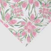 夏ピンクの緑の水色咲く花 薄葉紙 (詳細)