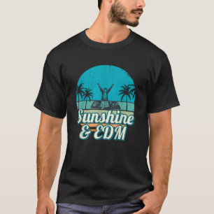 夏フェスティバル電子音楽サンシャインEDM Tシャツ