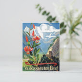 夏フランスののアルプス,フランス,ヴィンテージ旅行 ポストカード (スタンド正面)