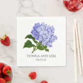 夏フローラアジサイ結婚ズカクテルナプキンス スタンダードランチョンナプキン (インサイチュ)