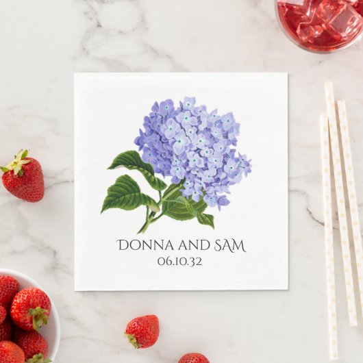 夏フローラアジサイ結婚ズカクテルナプキンス スタンダードランチョンナプキン (インサイチュ)