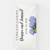 夏フローラアジサイ結婚ズバナー 横断幕 (縦)