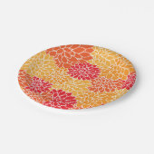 夏フローラオレンジ/黄/赤 ペーパープレート (アングル)