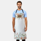 夏フローラメイクアップアーティストサロンモノグラムエプロン エプロン (着用した状態)