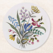 夏ブーケ ラウンドペーパーコースター (正面)