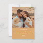 夏マスタード赤フローラ植物写真結婚ズ サンキューカード (裏面)