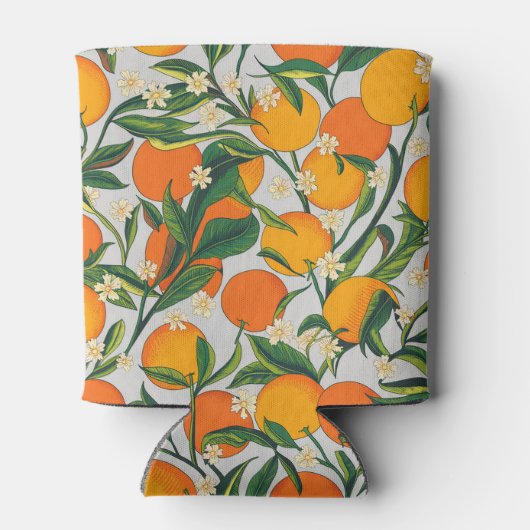 夏ミカン柑橘系果実花パターン 缶クーラー (裏面)
