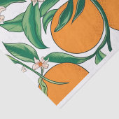 夏ミカン柑橘系果実花パターン 薄葉紙 (詳細)
