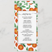 夏ミカン柑橘系水色フルーツパターン メニュー (正面/裏面)