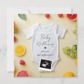 夏ミニマル妊娠の発表 招待状 (正面)