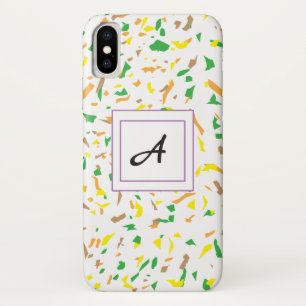 夏ムードのモザイクパターン iPhone X ケース