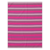 夏ムードピンクメイブパープルマゼンタライン テーブルクロス (正面)