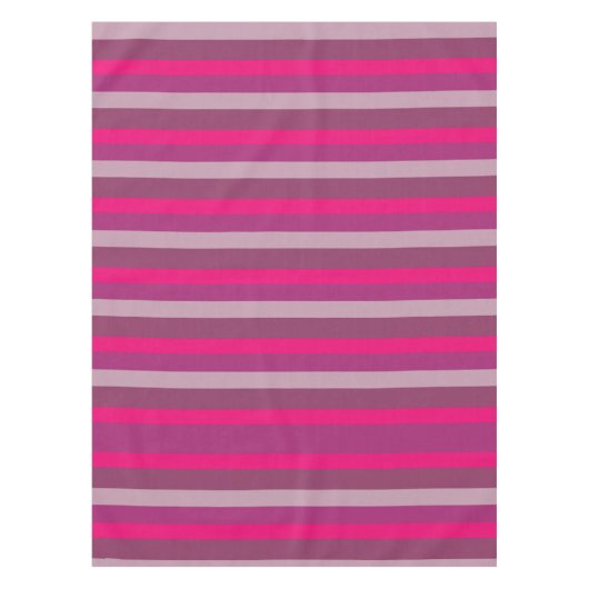 夏ムードピンクメイブパープルマゼンタライン テーブルクロス (正面)