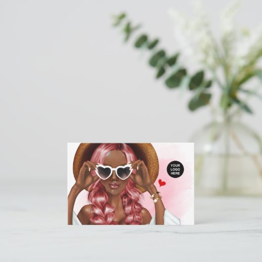 夏ムードファッションイベントプランナー名刺 名刺 (スタンド正面)