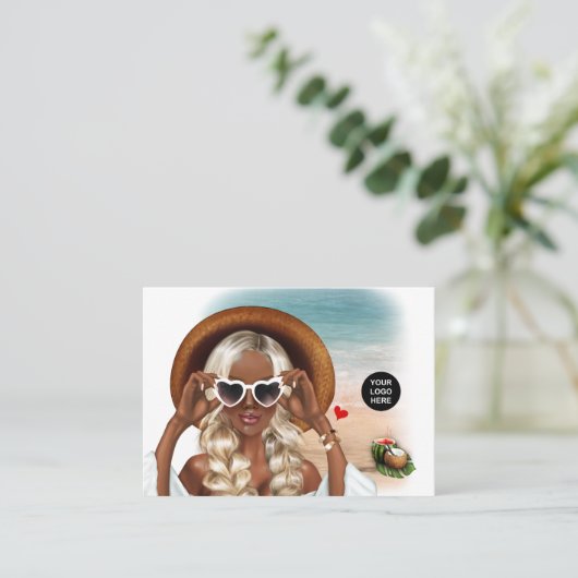 夏ムードファッションイベントプランナー名刺 名刺 (スタンド正面)