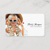 夏ムードファッションイベントプランナーQRコード 名刺 (正面)