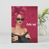 夏ムードファッション赤毛バチェロレッテ 招待状 (スタンド正面)