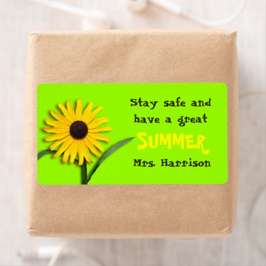 夏メッセージキャンディバーラッパーからの先生 ラベル (インサイチュ)