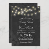夏モダンのストリングラ結婚イト 招待状 (正面/裏面)