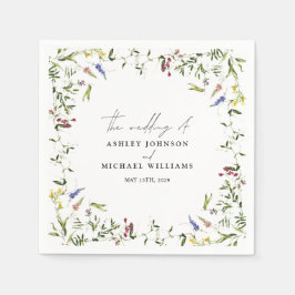 夏モダンの山花の書結婚道 スタンダードカクテルナプキン