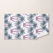 夏モダンの植物三枝の木を白に バスタオルセット (ハンドタオル)