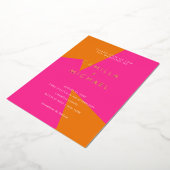 夏モダンの結婚発表招待状 箔招待状 (回転した状態)