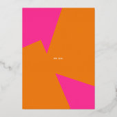 夏モダンの結婚発表招待状 箔招待状 (裏面)