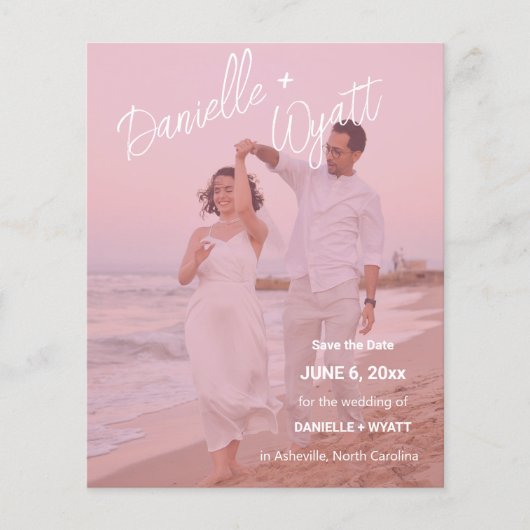 夏モダンイタリアン結婚予算の保存日 チラシ (正面)