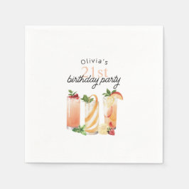 夏モダンカクテル21歳の誕生日パーティー スタンダードカクテルナプキン