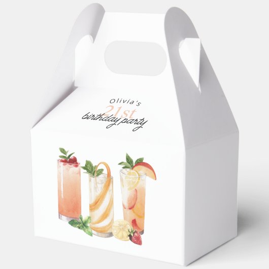 夏モダンカクテル21歳の誕生日パーティー フェイバーボックス (裏面)