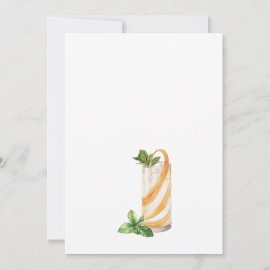 夏モダンカクテル30th誕生日パーティー 招待状 (裏面)