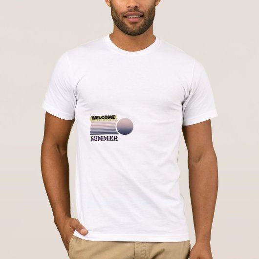 夏モダンミニマルビーチTシャツ Tシャツ (正面)