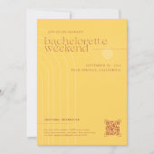 夏モダンミニマル |バチェロレッテ週末 招待状 (正面)
