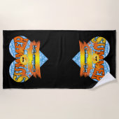 夏モダン旅行 ビーチタオル (正面)