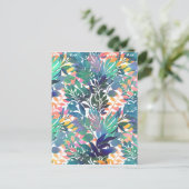 夏モダン熱帯水彩デザイン シーズンポストカード (スタンド正面)