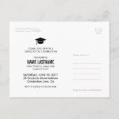 夏モダン院生招待状写真はがき インビテーションポストカード (裏面)