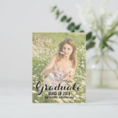 夏モダン院生招待状写真はがき インビテーションポストカード (スタンド正面)