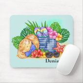 夏モノグラムののビーチマウスパッド マウスパッド (マウス)