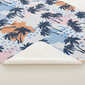 夏ヤシの木の継ぎ目の無い模様、ココナツヤシ シェルパブランケット (3/4)