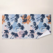 夏ヤシの木の継ぎ目の無い模様、ココナツヤシ バスタオル (バスタオル)