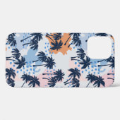 夏ヤシの木の継ぎ目の無い模様、ココナツヤシ Case-Mate iPhoneケース (裏面 (横))