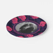 夏ユニークバラ記念プレート結婚 ペーパープレート (アングル)