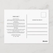 夏ユニーク地実在マーケティング又は試掘 ポストカード (裏面)