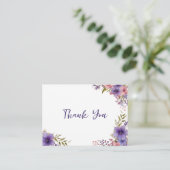 夏ラベンダーピンクフローラフレームありがとう エンクロージャーカード (スタンド正面)